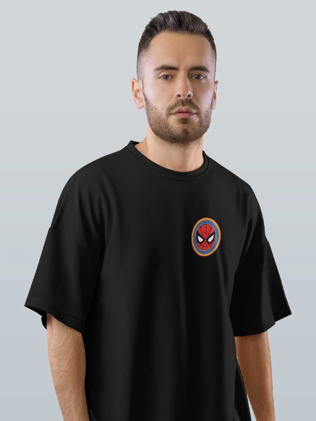 

macmerise Men Printed Raw Edge T-shirt, Black