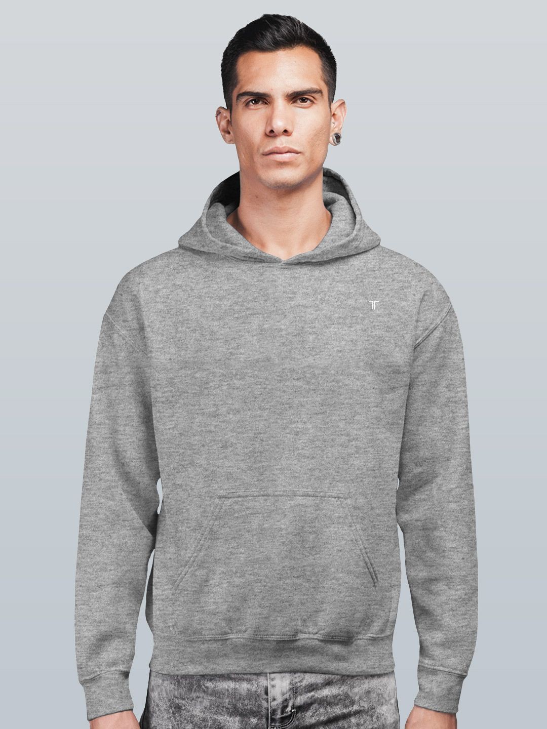 

macmerise Men Hooded Sweatshirt, Grey