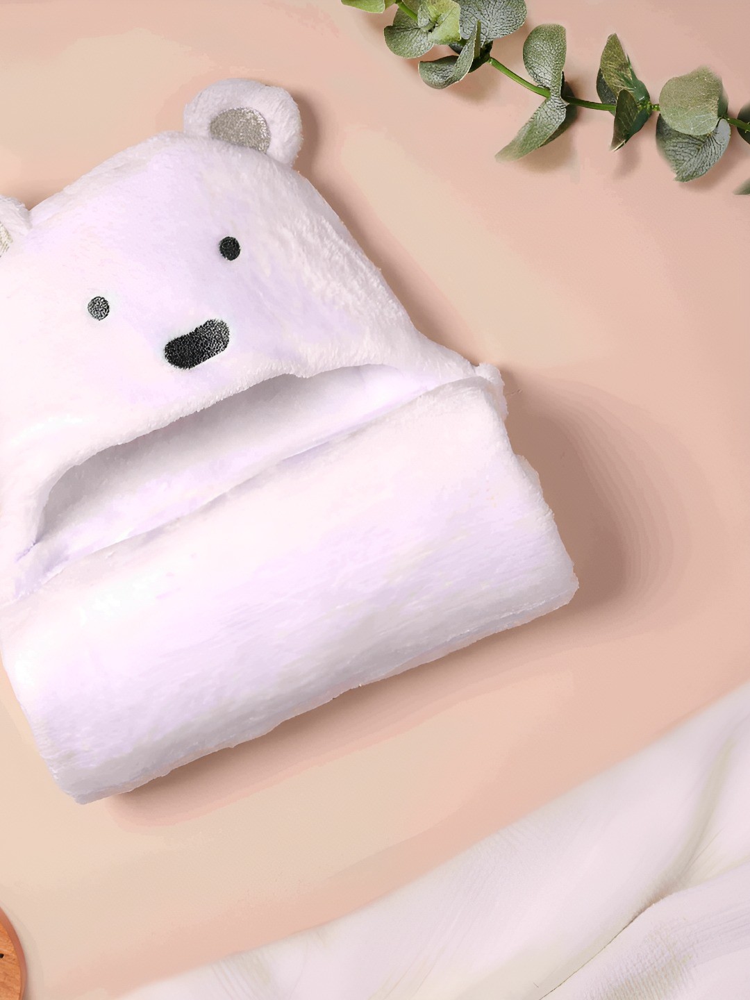 

KICKS & CRAWL White 150 GSM Single Bed Blanket, Pink