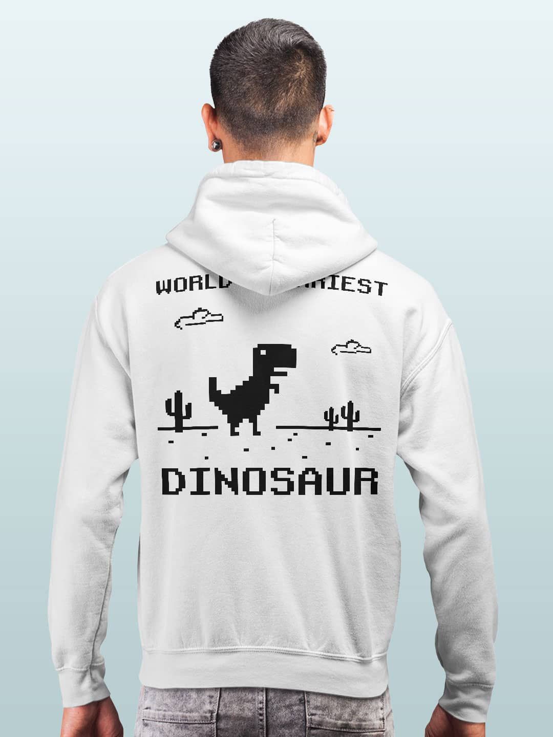 

macmerise Men Printed Hooded Sweatshirt, White