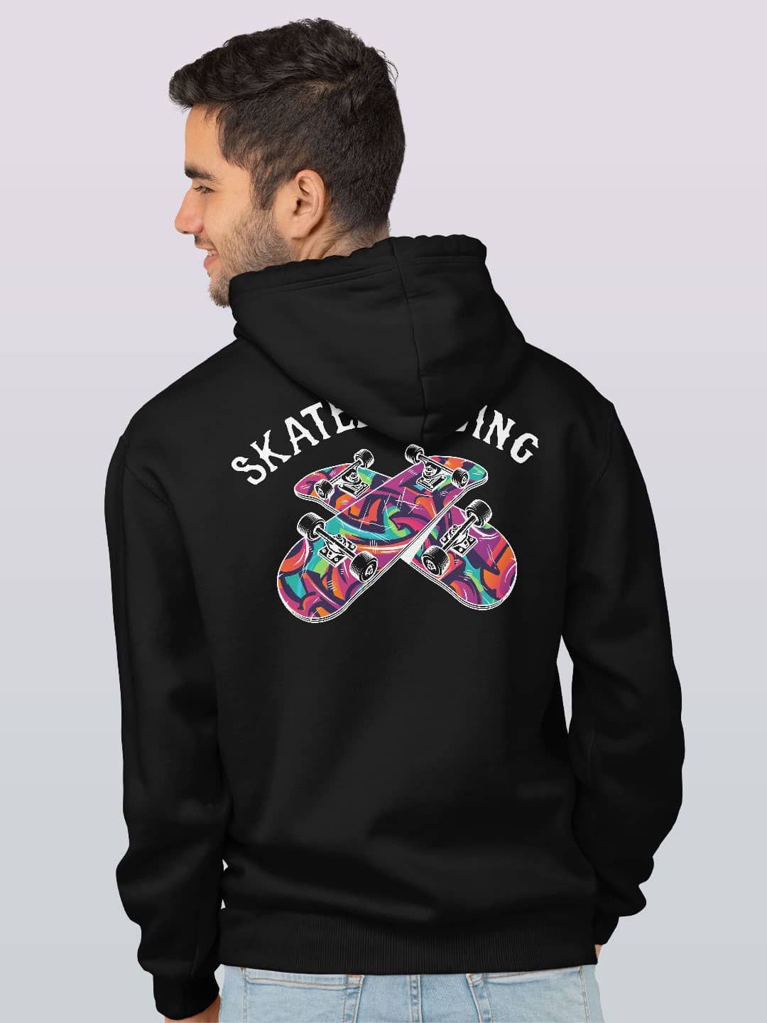 

macmerise Men Hooded Sweatshirt, Black