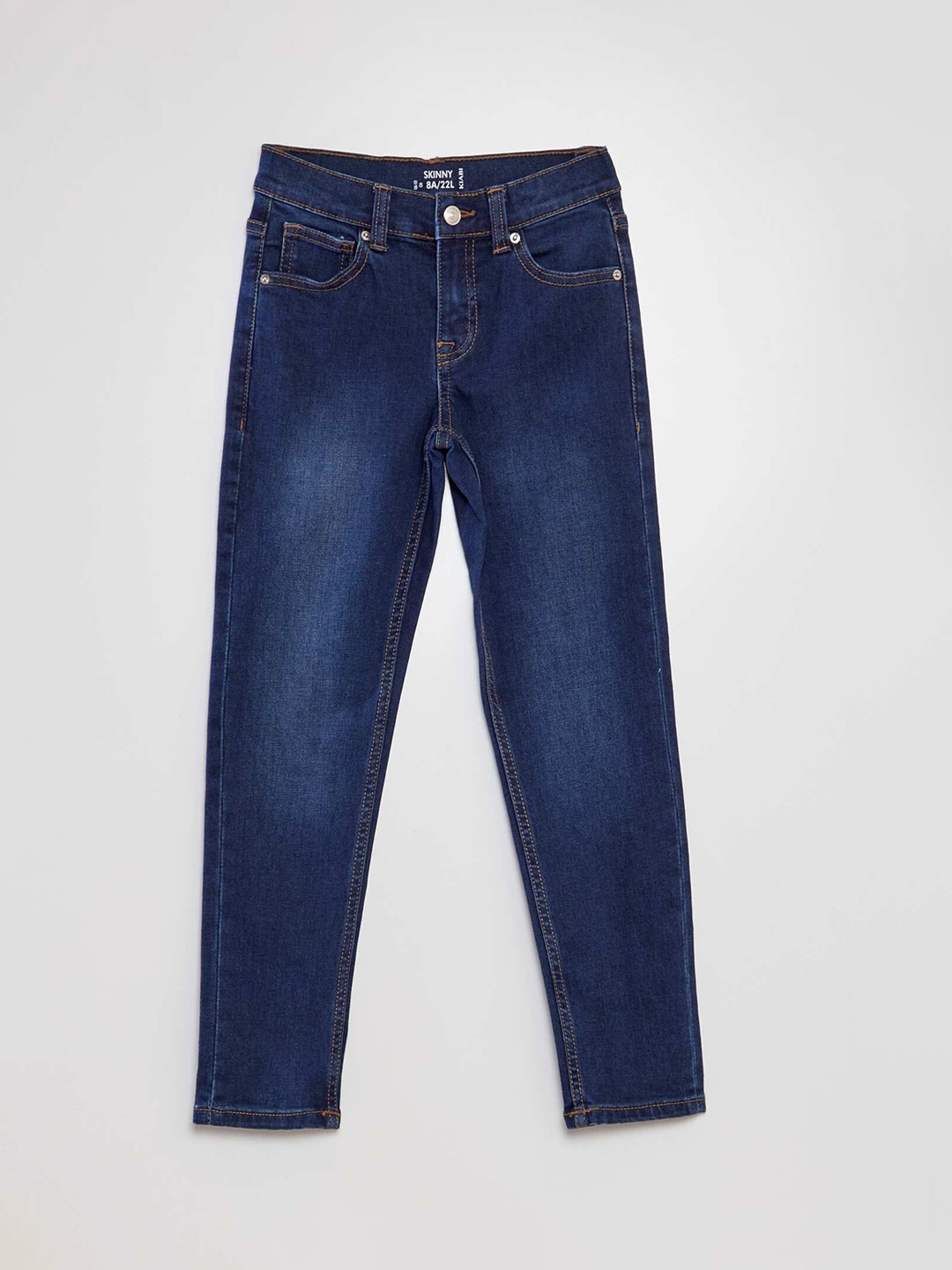 

KIABI Boys Mid-Rise Light Fade Jeans, Blue