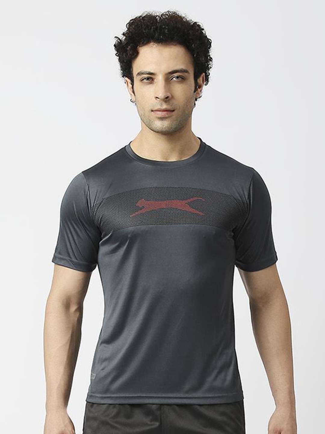 

Black Panther Men Graphic Printed Round Neck T-Shirt, Charcoal