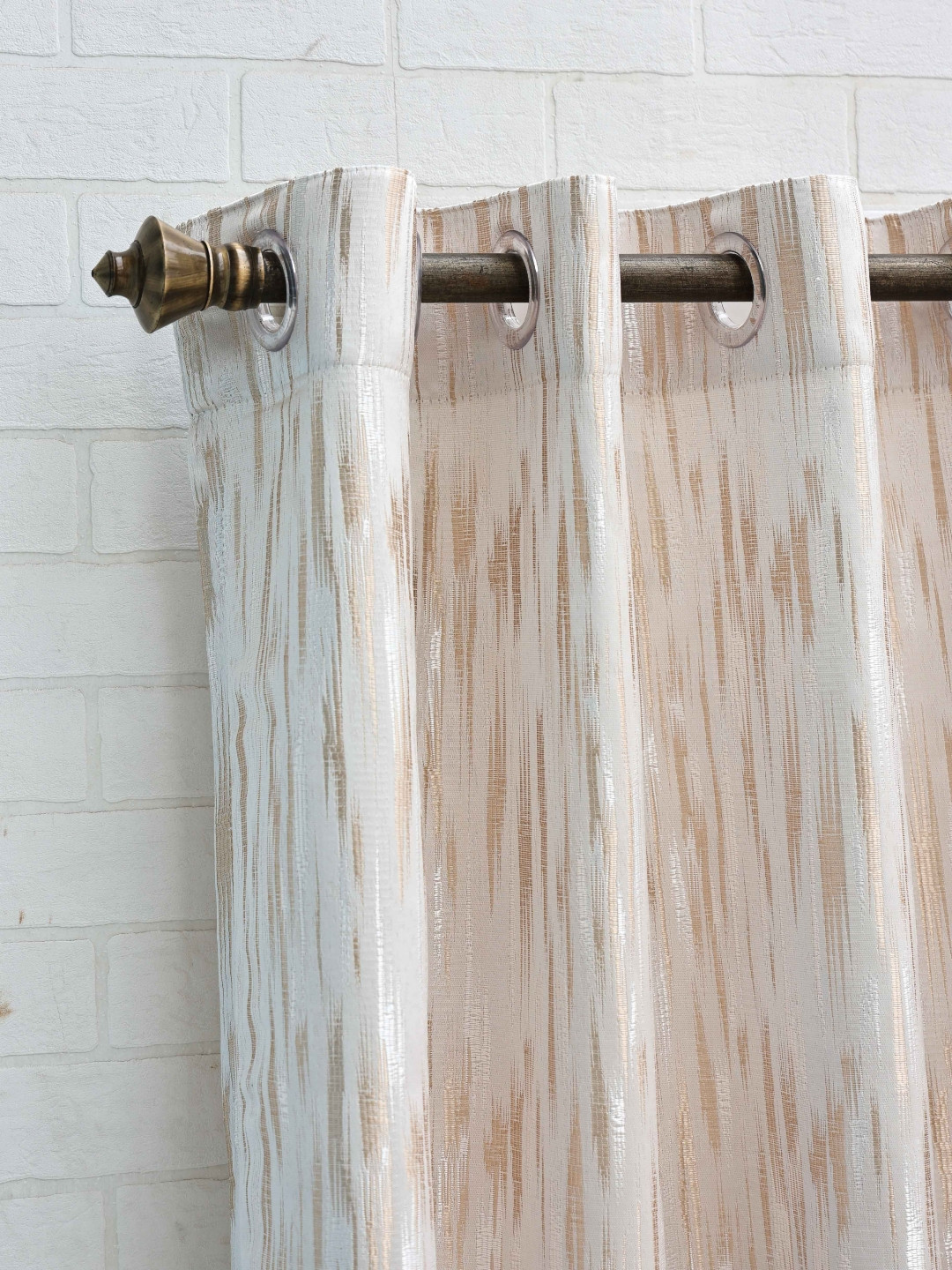 

Ariana Beige & Brown Abstract Printed Room Darkening Jacquard Window Curtain