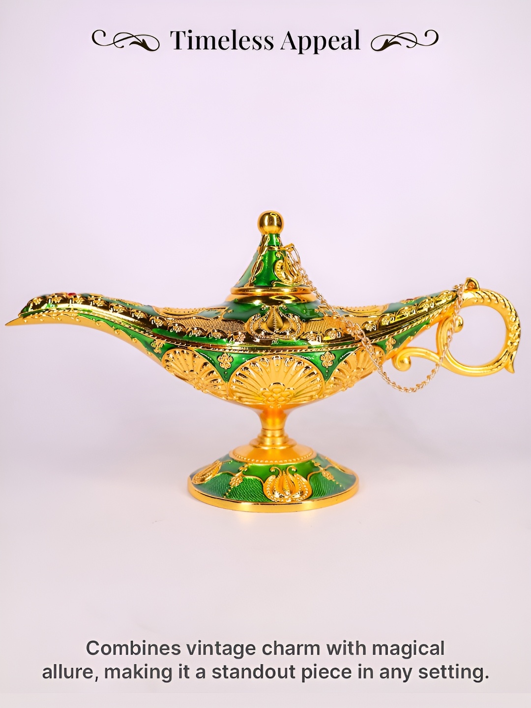 

Elegant Lifestyle Green & Gold toned Figurine Showpiece