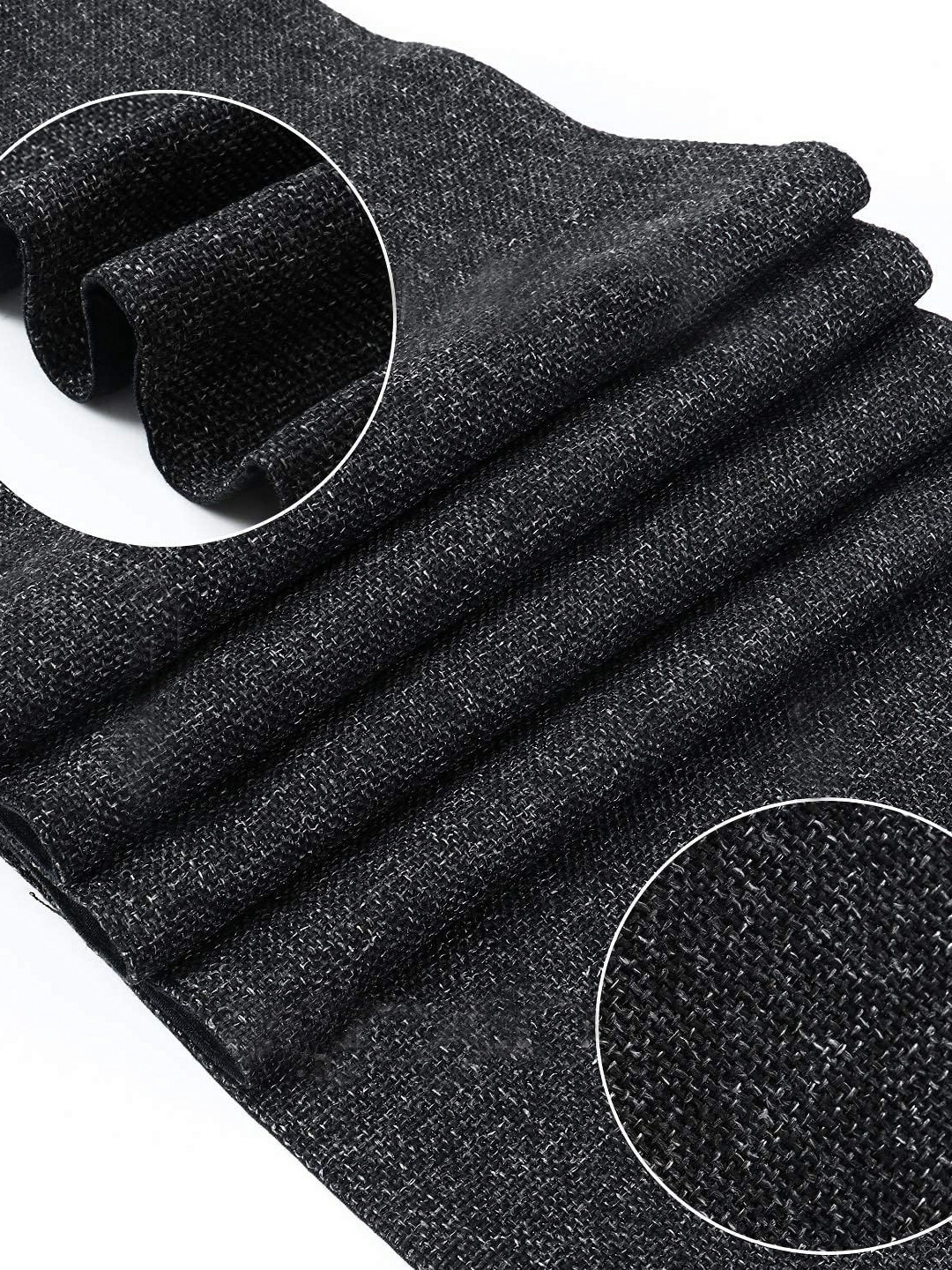 

Lushomes Black Anti-Skid 6-Seater Table Runner