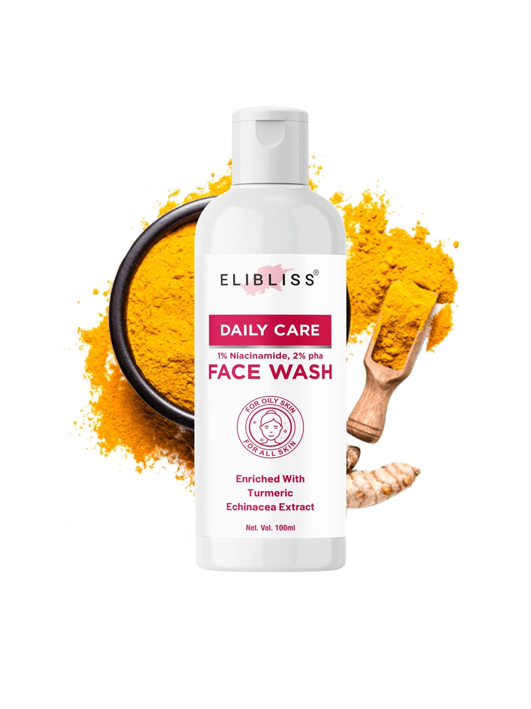 

ELIBLISS Set Of 3 Daily Care Face Wash With Turmeric - 100ml Each, Brown