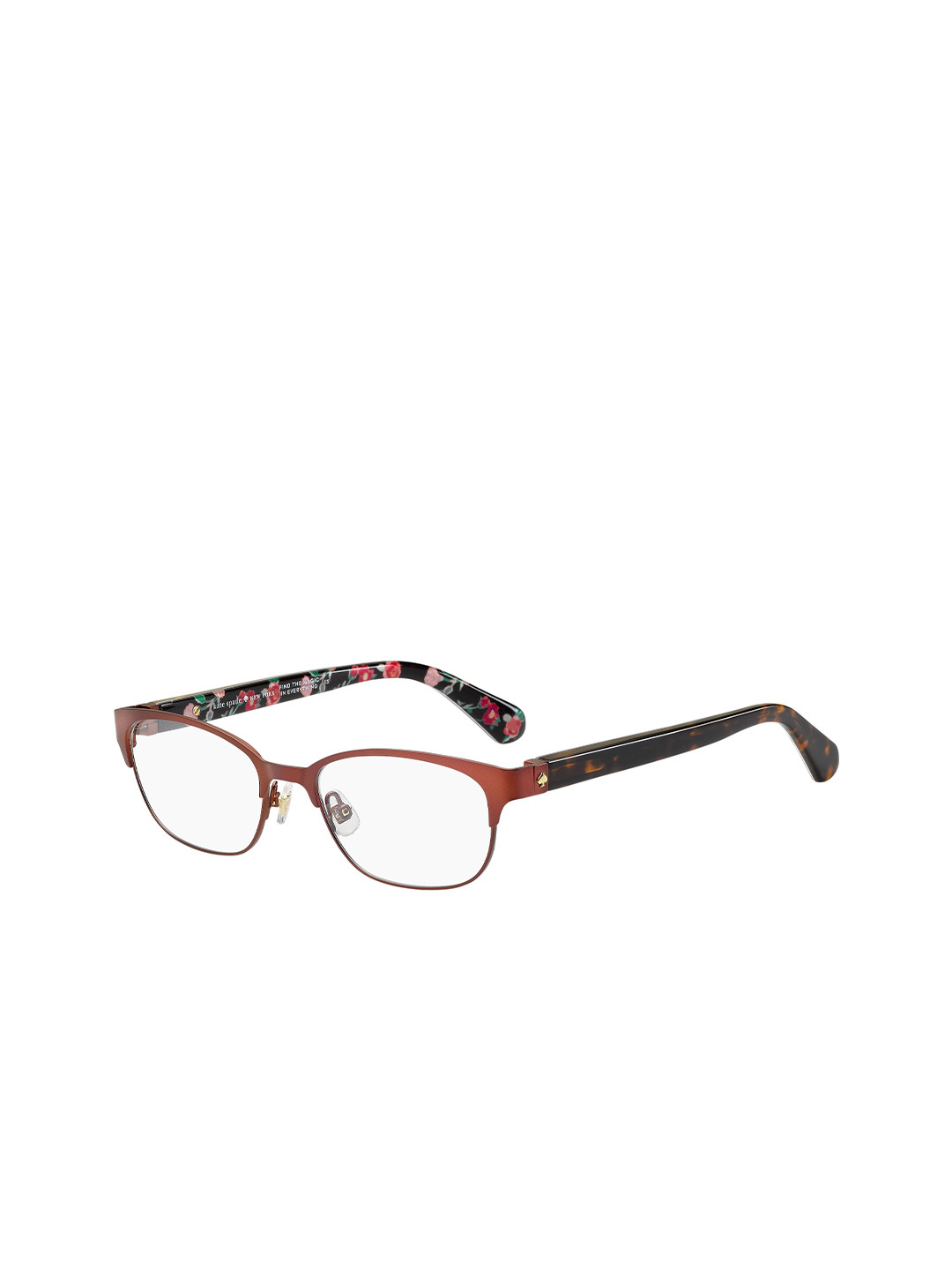 

Kate Spade Women Abstract Printed Half Rim Square Frames, Burgundy