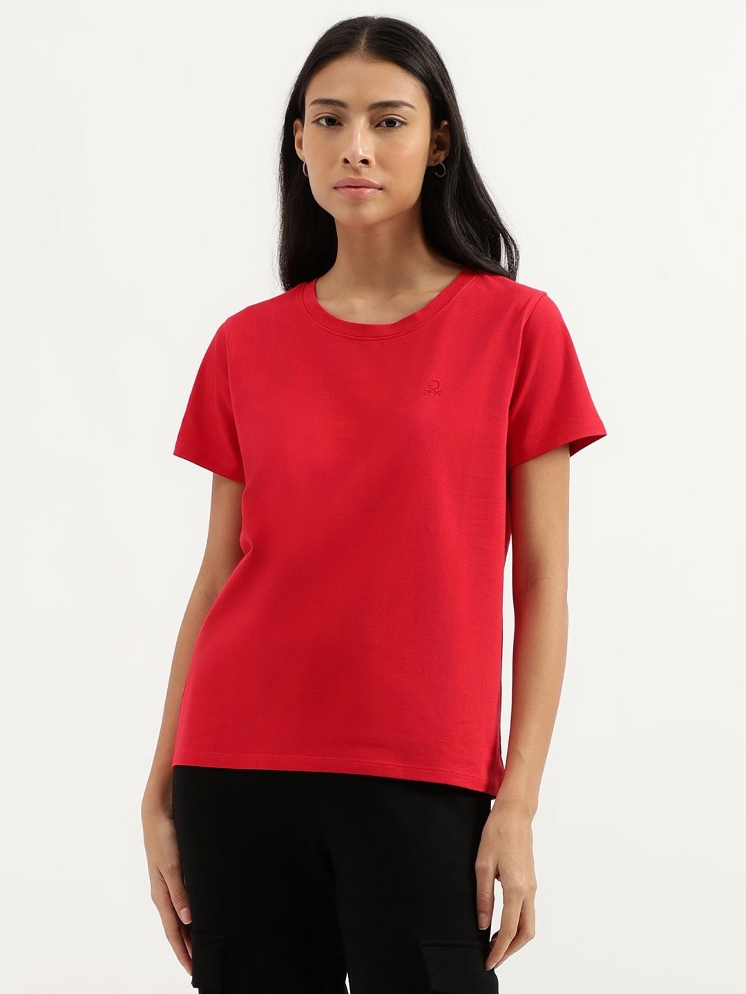 

United Colors of Benetton Women Pockets T-shirt, Red