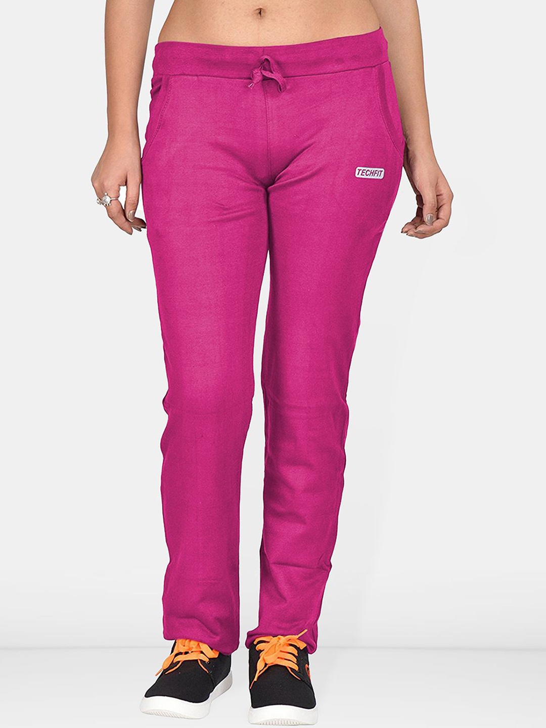 

Be You Women Cotton Relaxed-Fit Track Pants, Pink