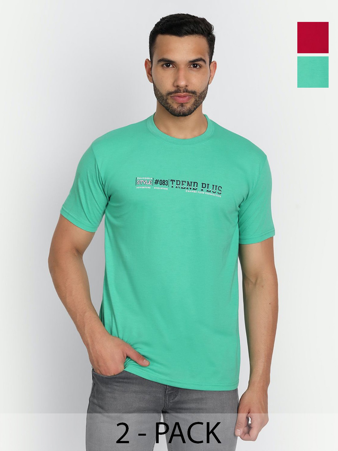 

ZEFFIT Men Typography 2 Printed T-shirt, Multi