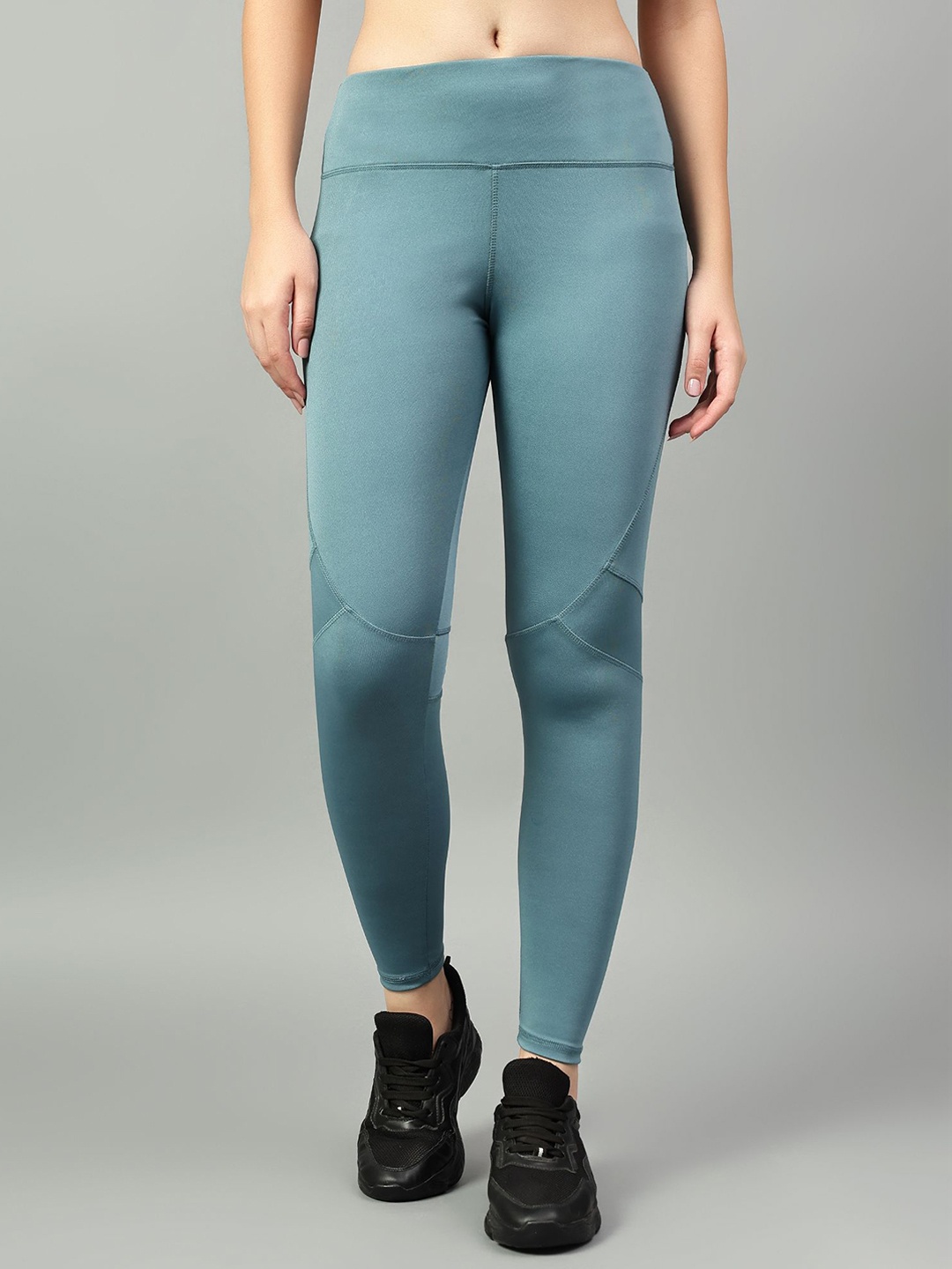 

COSVOS Women High Waist Rapid Dry Gym Tights, Turquoise blue