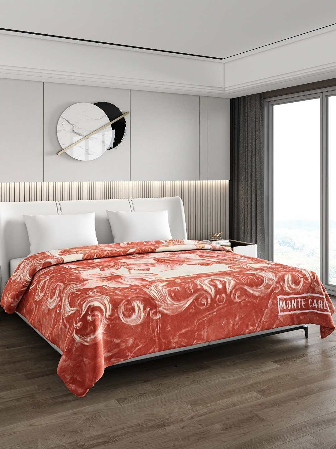 

Monte Carlo Red & White Floral Printed Heavy Winter Double Bed Blanket