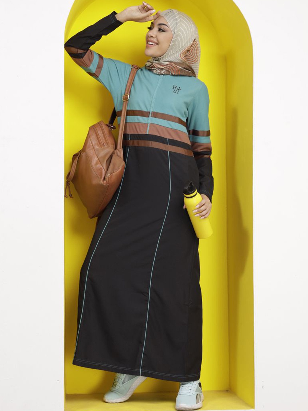 

IDH London Abaya Burqa With Scarf, Black