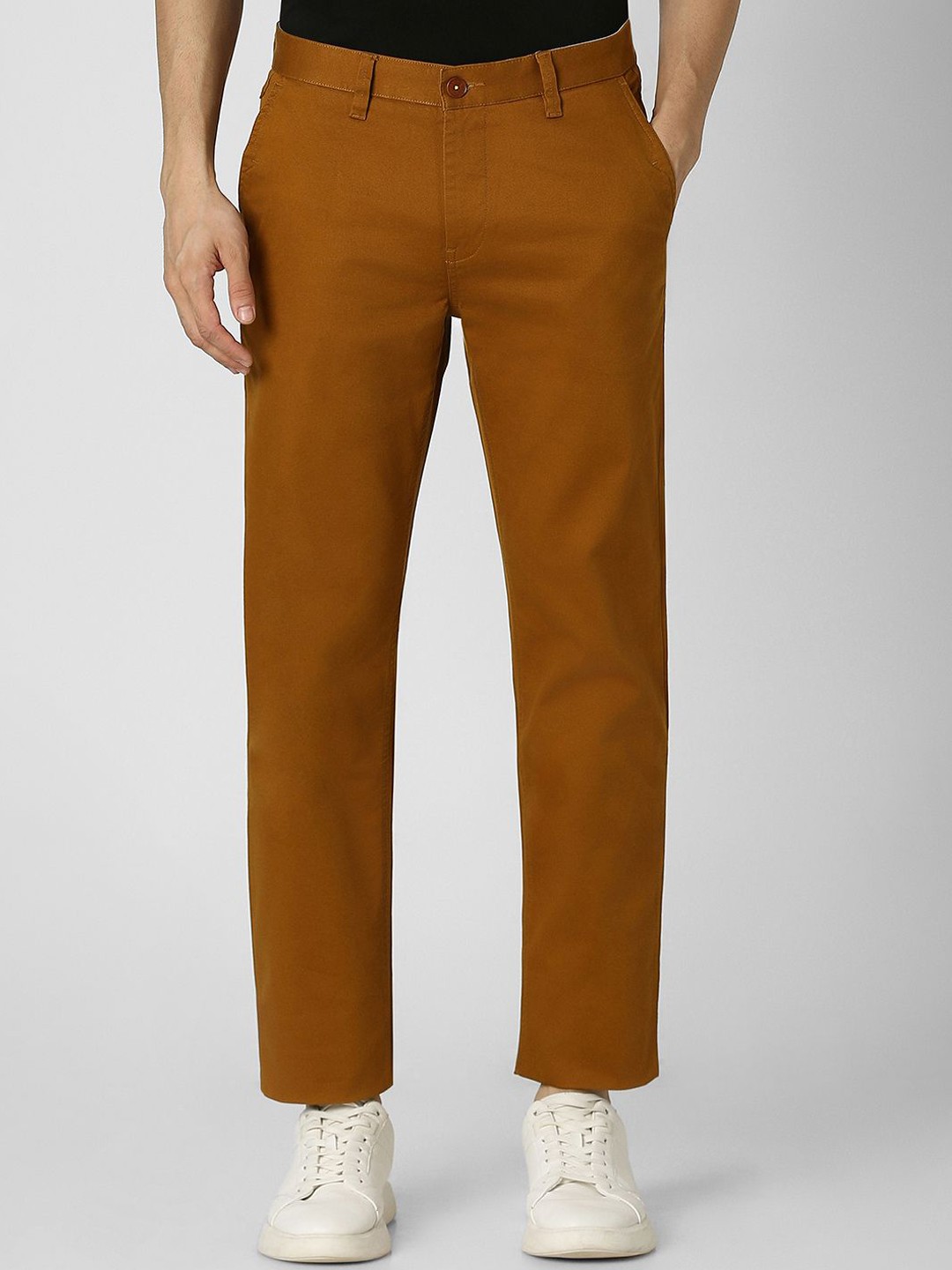 

Van Heusen Sport Men Slim Fit Mid-Rise Flat-Front Trousers, Brown