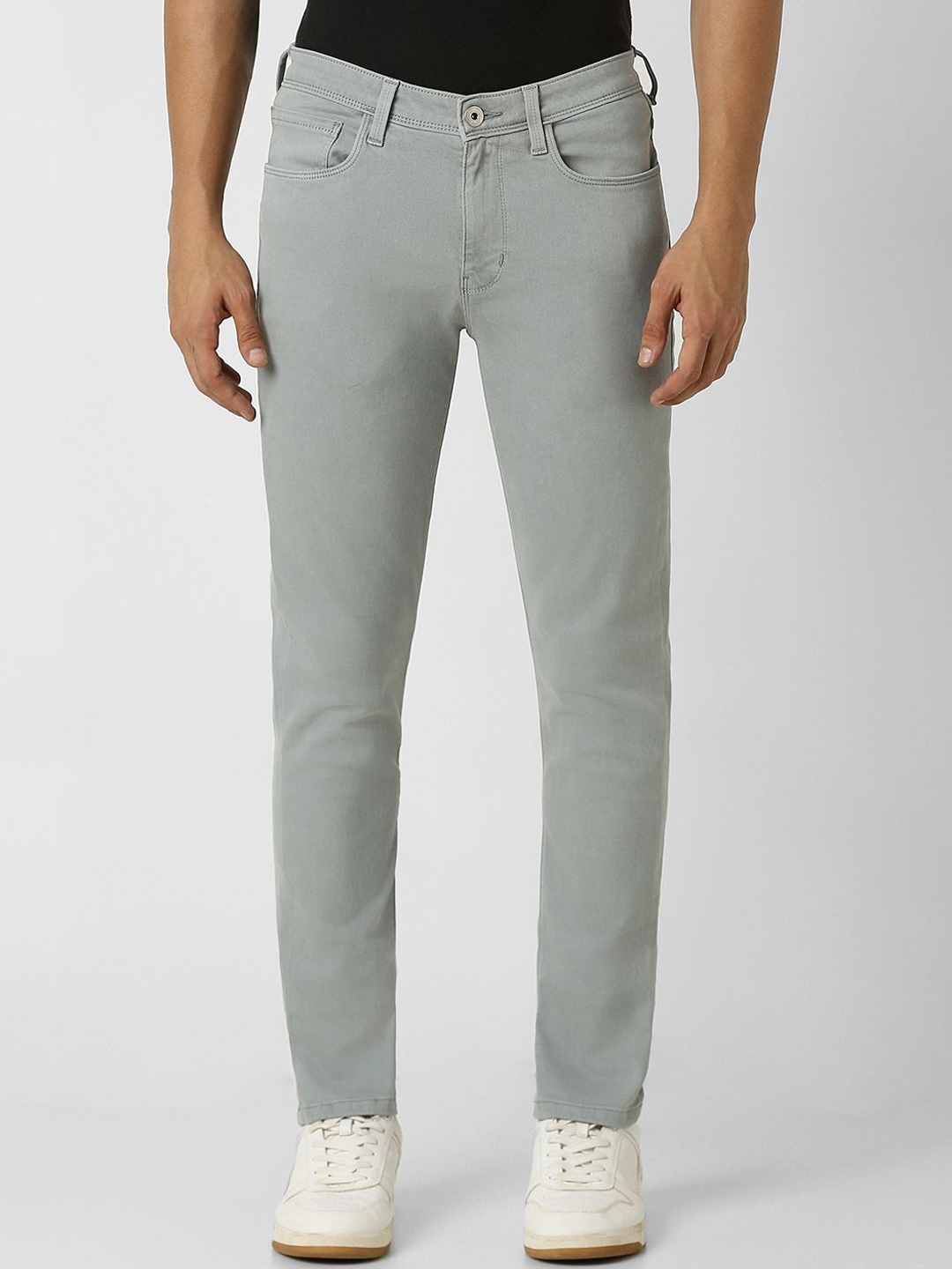 

VAN HEUSEN DENIM LABS Men Cotton Mid-Rise Skinny Fit Jeans, Grey
