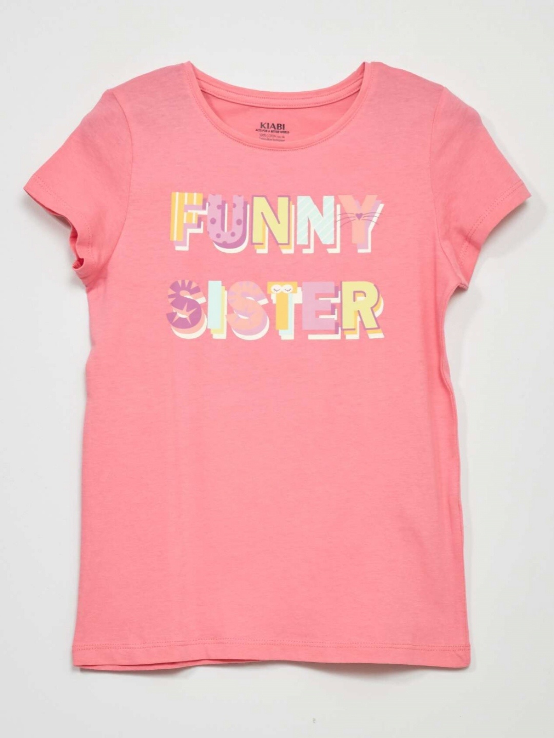 

KIABI Girls Printed T-shirt, Pink