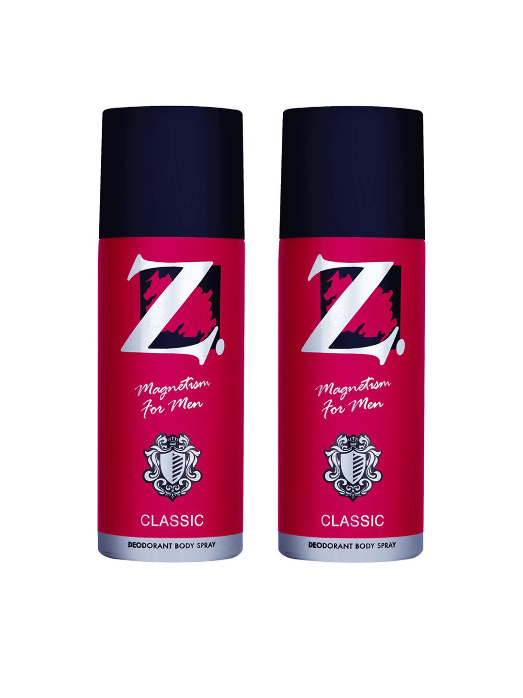 

Z-MAGNETISM FOR MEN Classic Set Of 2 Long Lasting Deodorant Body Spray -150ml(100g) Each, Burgundy