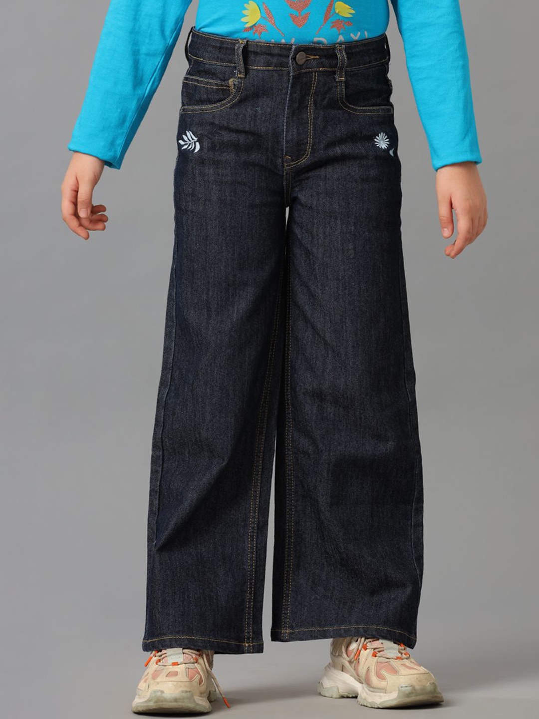 

UNDER FOURTEEN ONLY Girls Flared Jeans, Blue