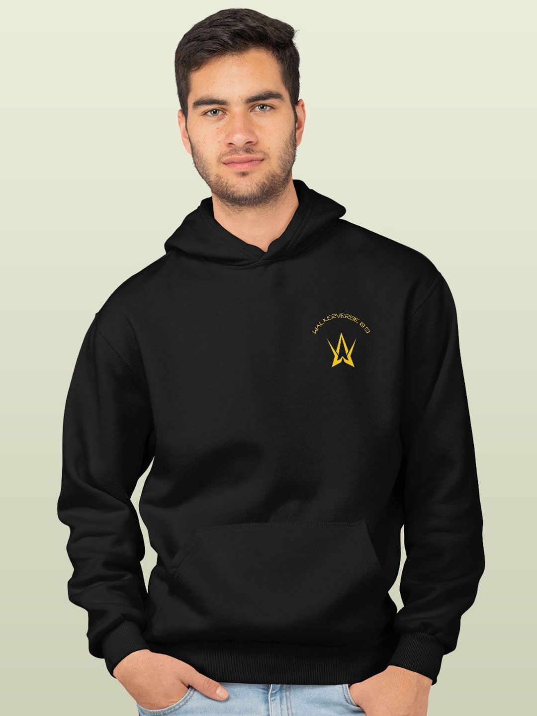 

macmerise Men Hooded Sweatshirt, Black