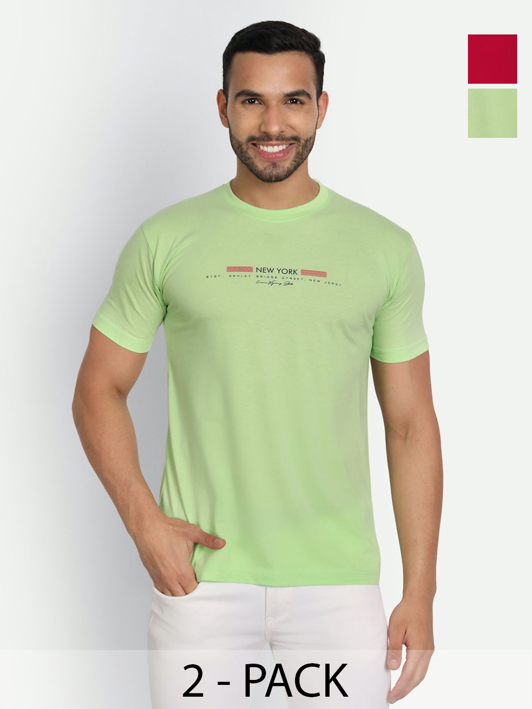 

ZEFFIT Men Typography 2 Printed Applique T-shirt, Multi