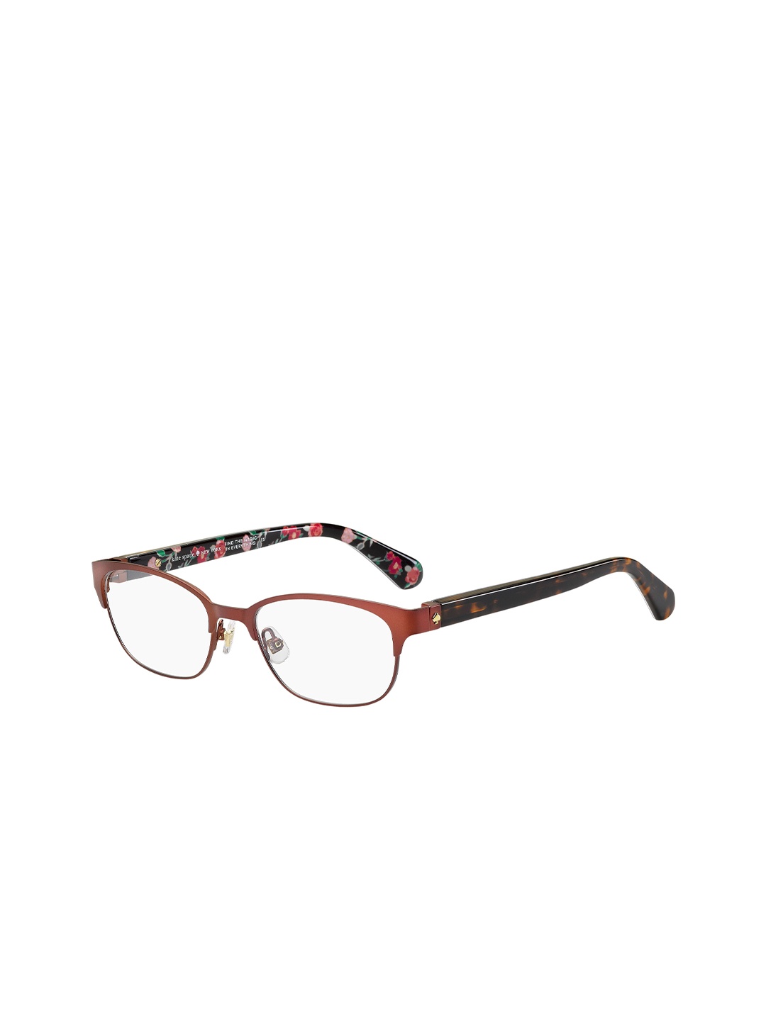 

Kate Spade Women Abstract Printed Half Rim Square Frames, Burgundy