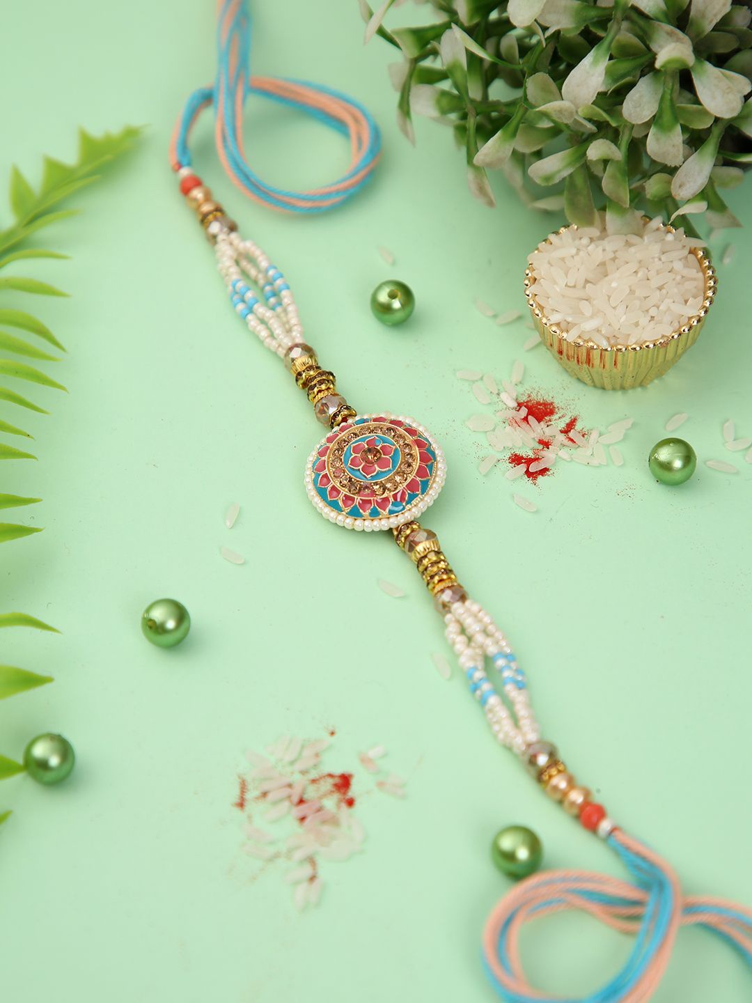 

Anouk Thread Rakhi, Gold