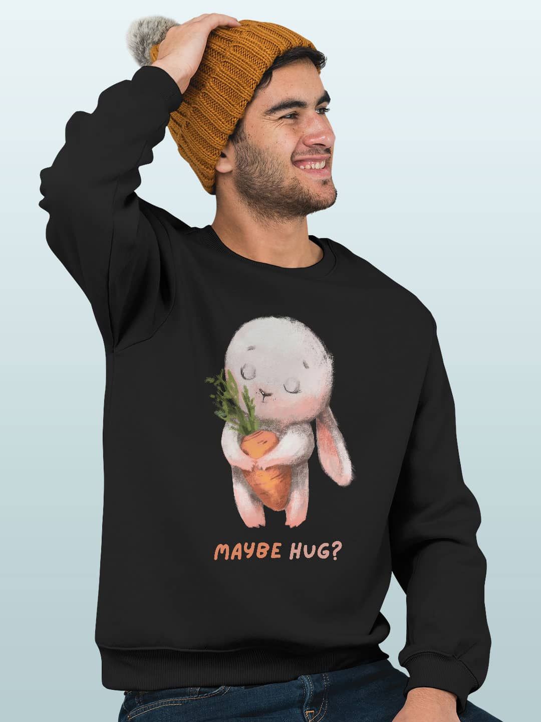 

macmerise Men Printed Sweatshirt, Black