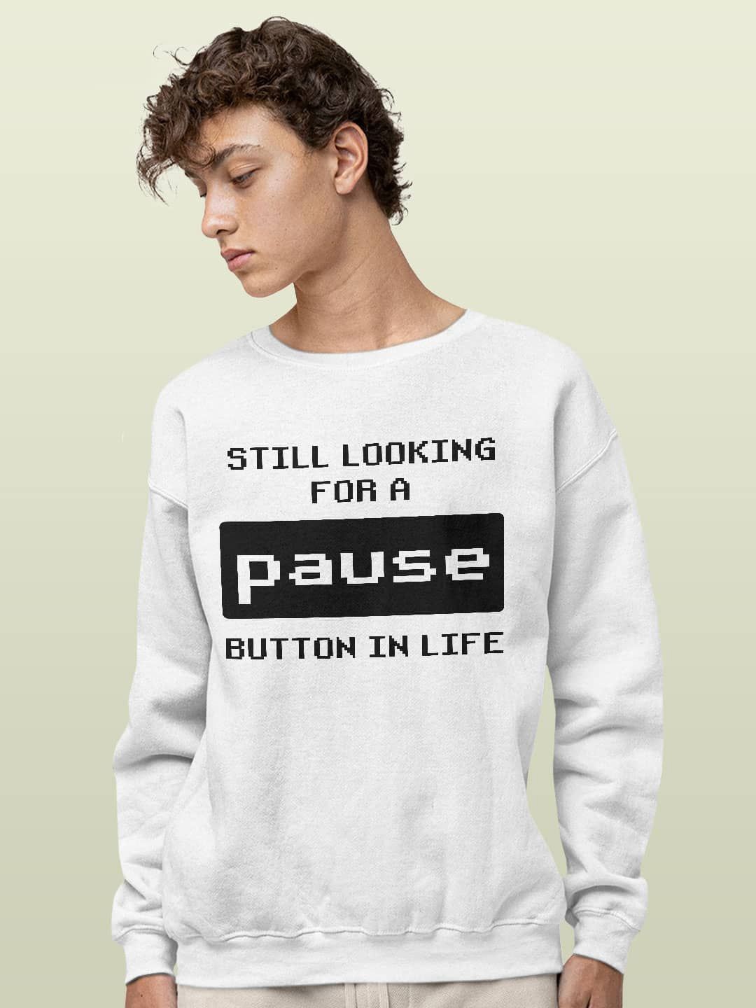 

macmerise Men Printed Sweatshirt, White