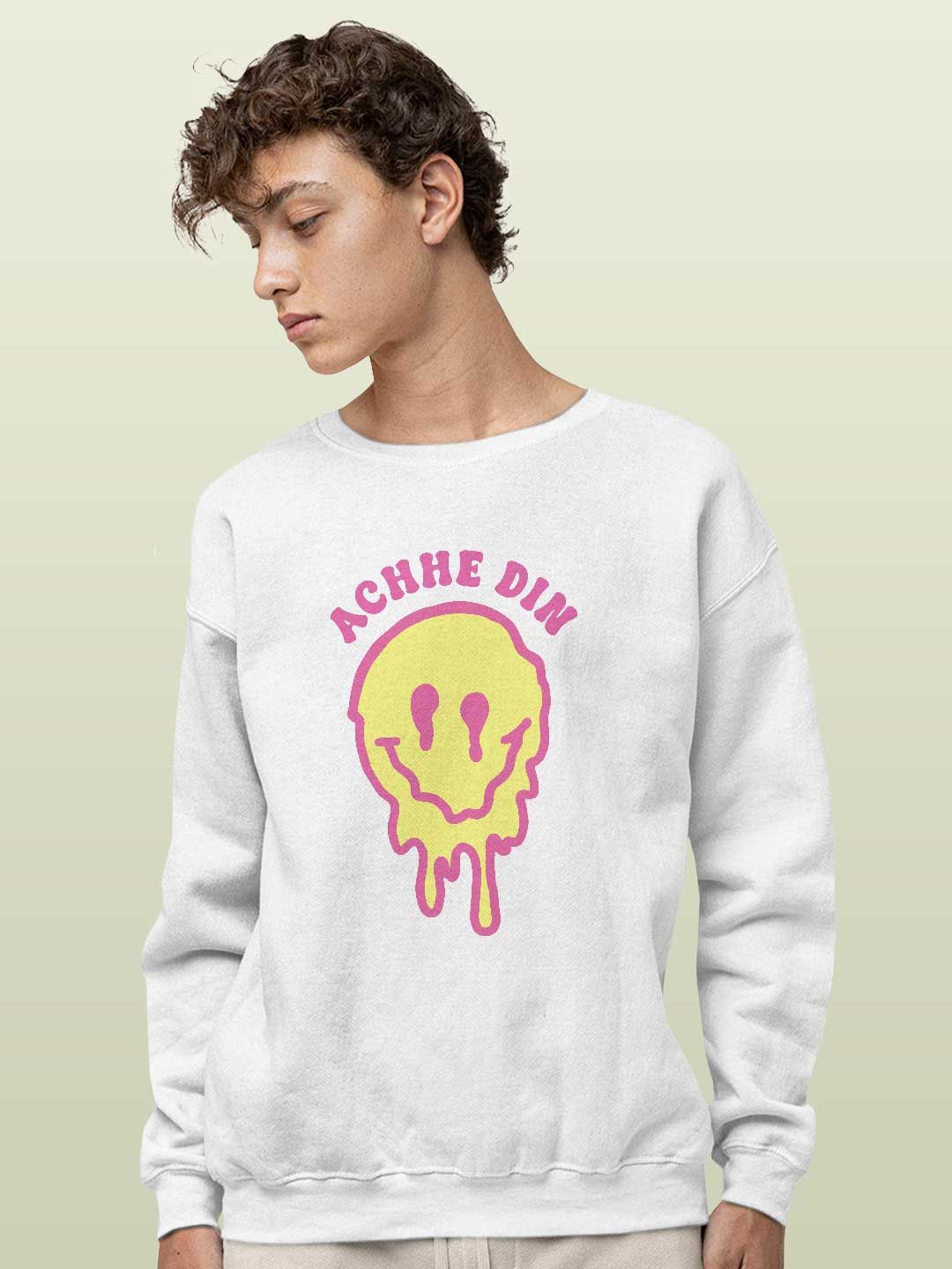 

macmerise Men Printed Sweatshirt, White