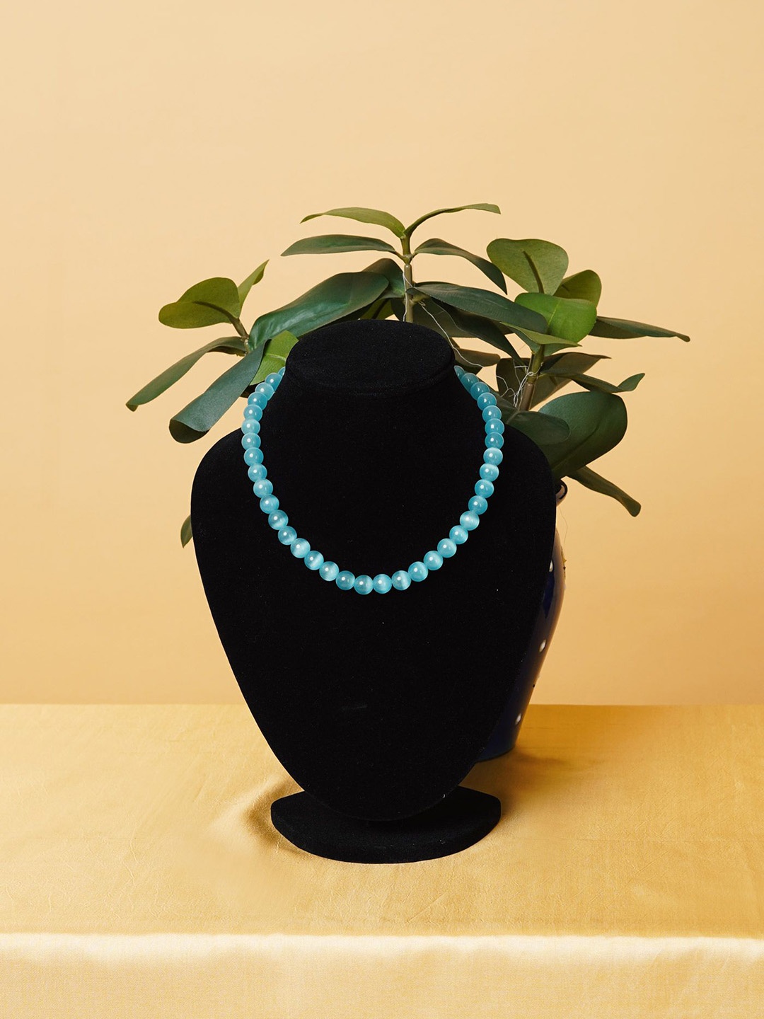 

Unnati Silks Amravati Round Beaded Necklace, Blue