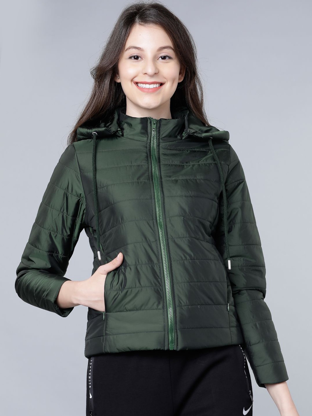 

Tokyo Talkies Women Padded Jacket, Teal