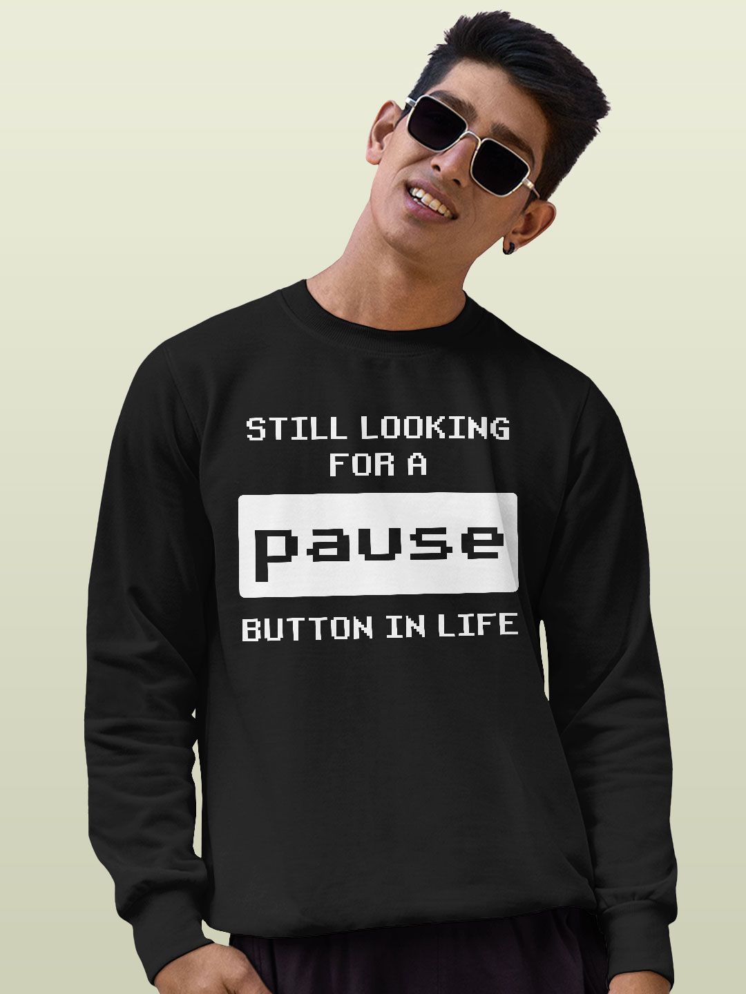 

macmerise Men Printed Sweatshirt, Black