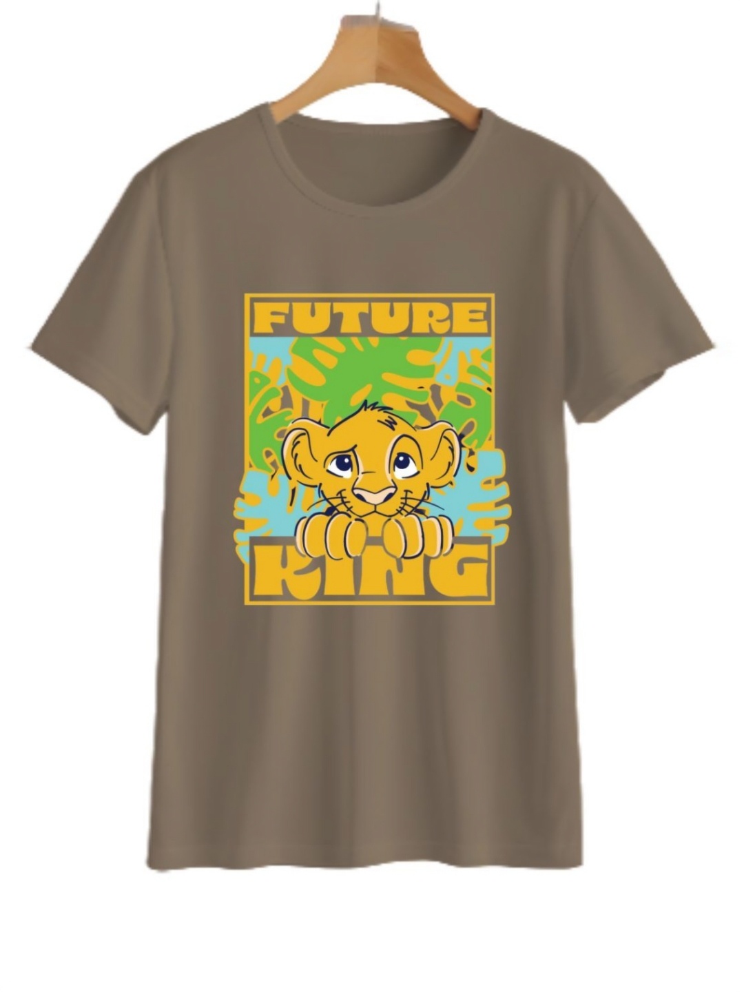 

YK Boys Graphic Printed Round Neck T-shirt, Khaki