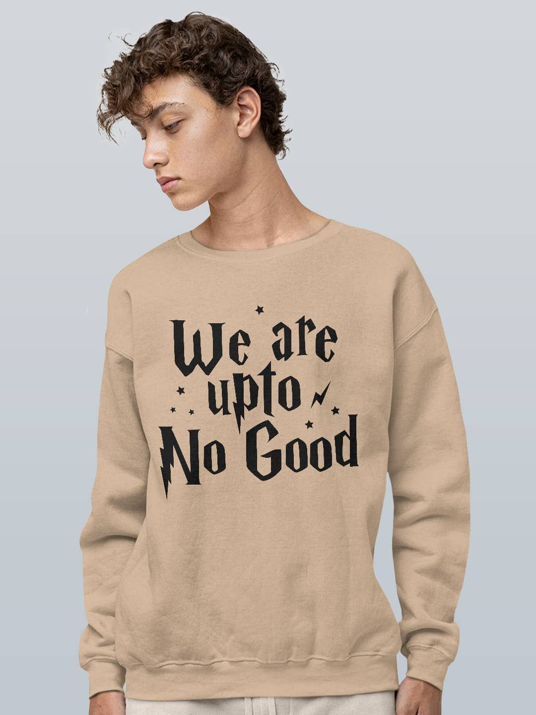 

macmerise Men Printed Sweatshirt, Beige