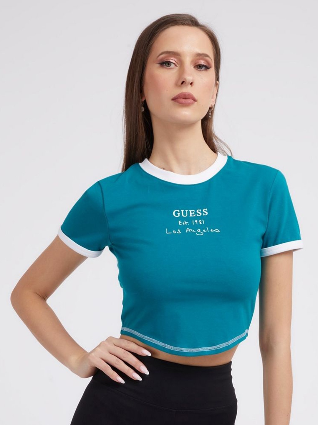 

GUESS Women Graphic Printed T-shirt, Blue