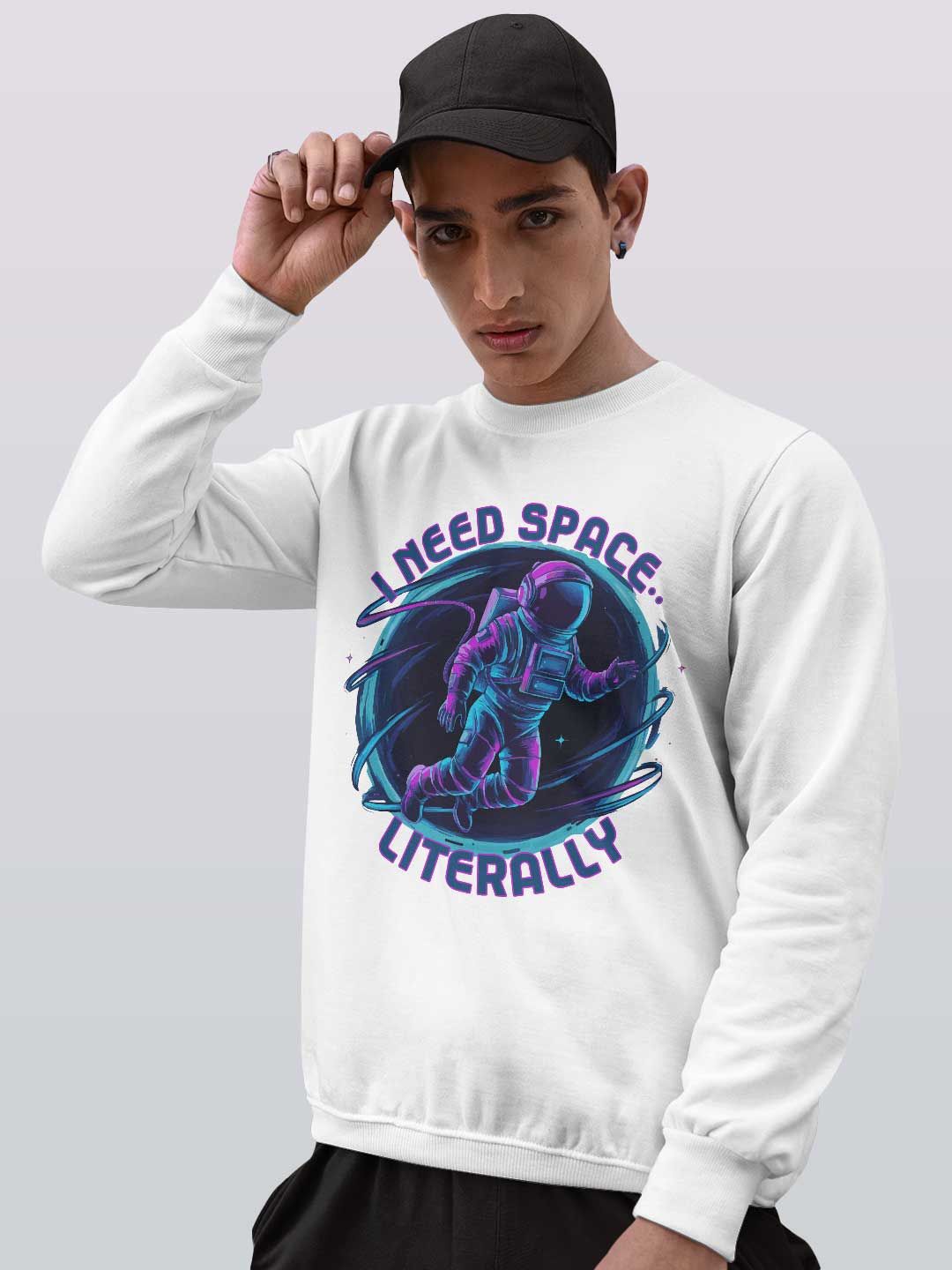 

macmerise Men Printed Sweatshirt, White