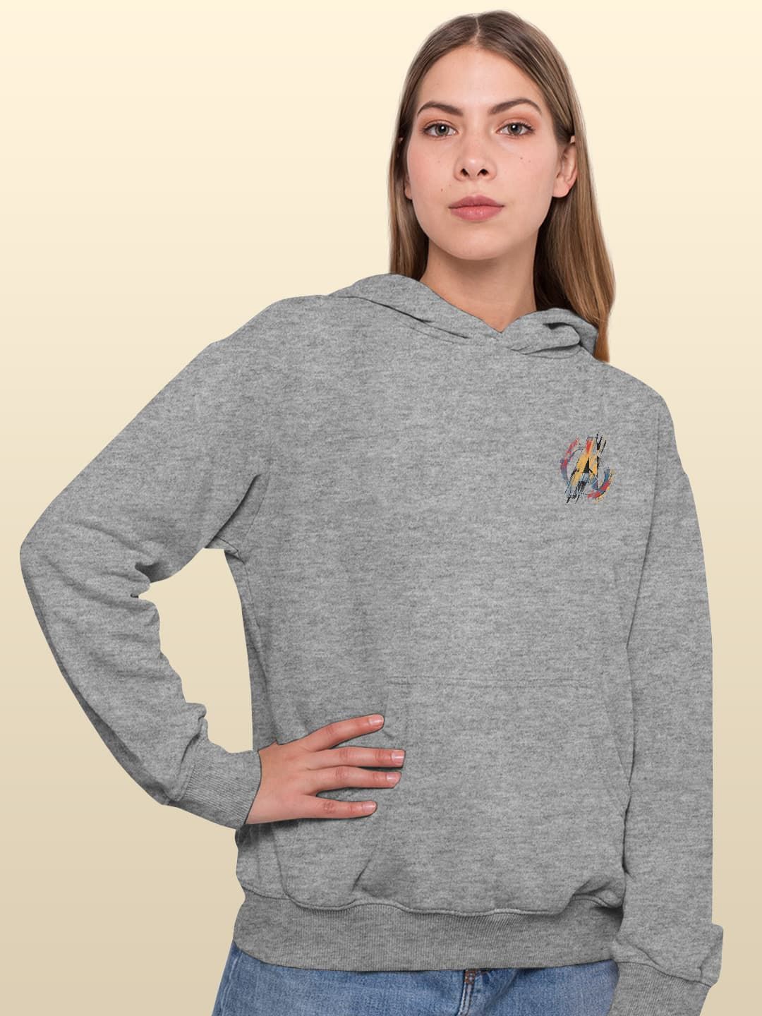 

macmerise Women Hooded Sweatshirt, Grey
