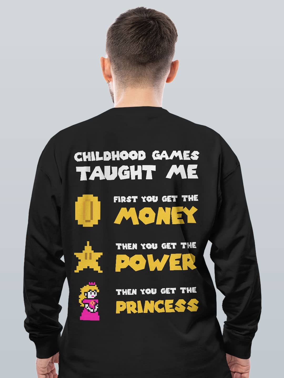 

macmerise Men Printed Sweatshirt, Black