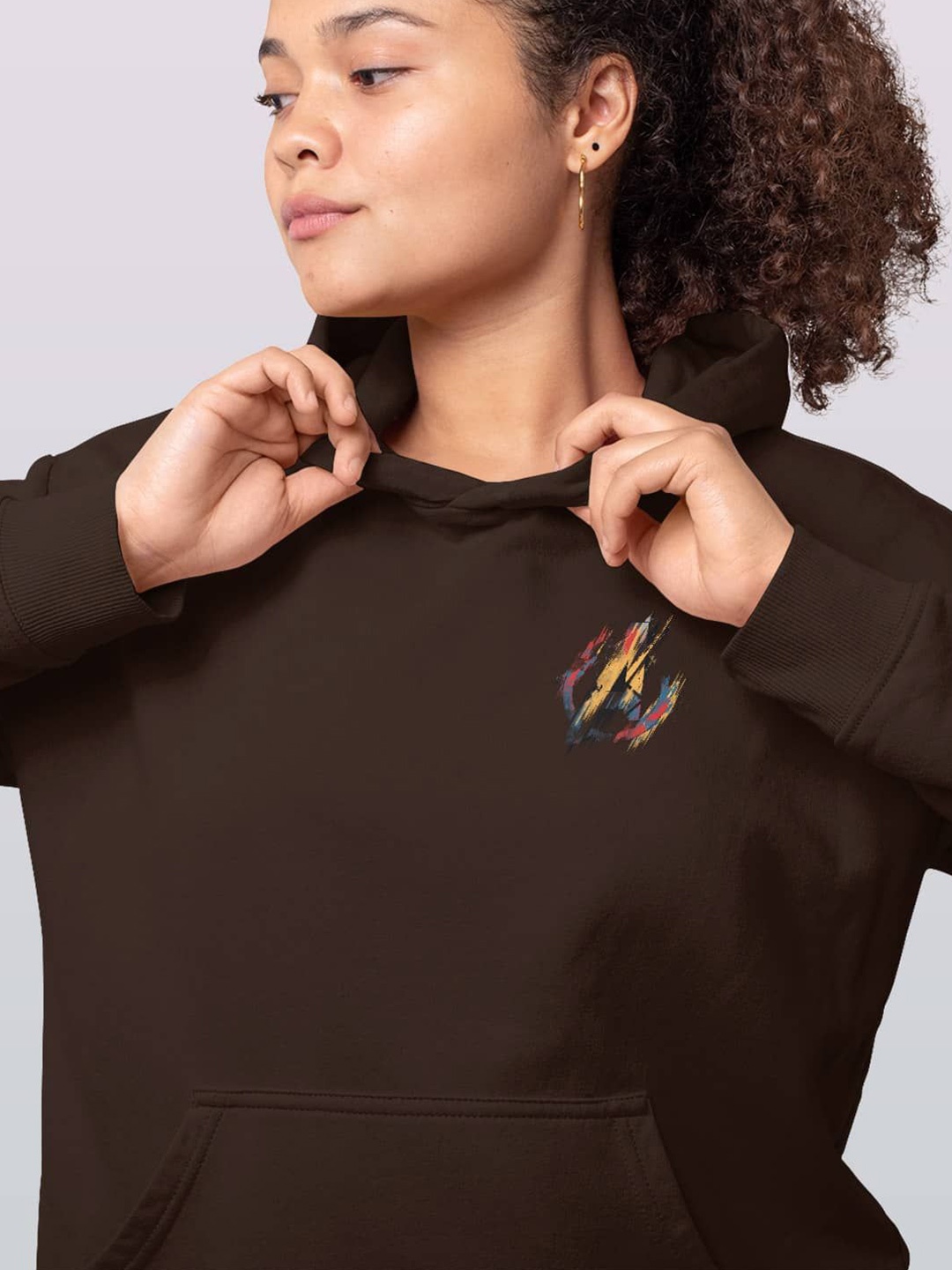 

macmerise Women Hooded Sweatshirt, Brown
