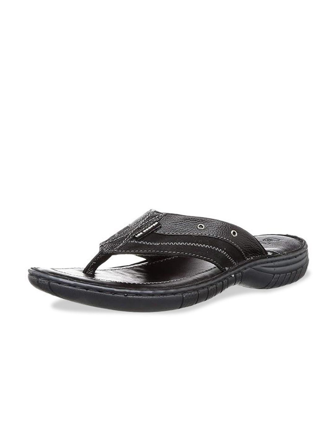 

Lee Cooper Men Leather Comfort Sandals, Black