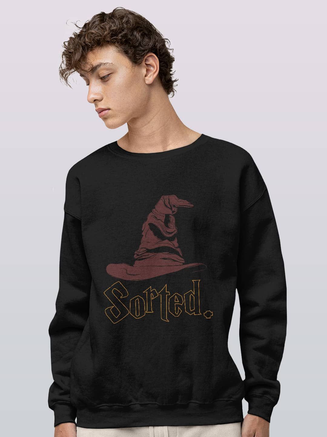 

macmerise Men Printed Sweatshirt, Black
