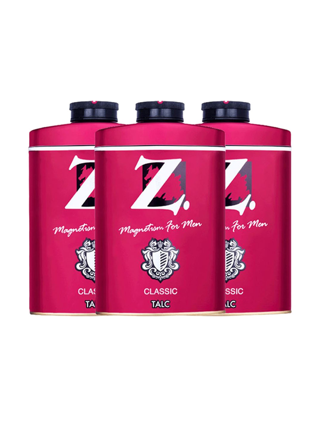 

Z-MAGNETISM FOR MEN Set Of 3-Pcs Classic Talc- 100g Each, Burgundy