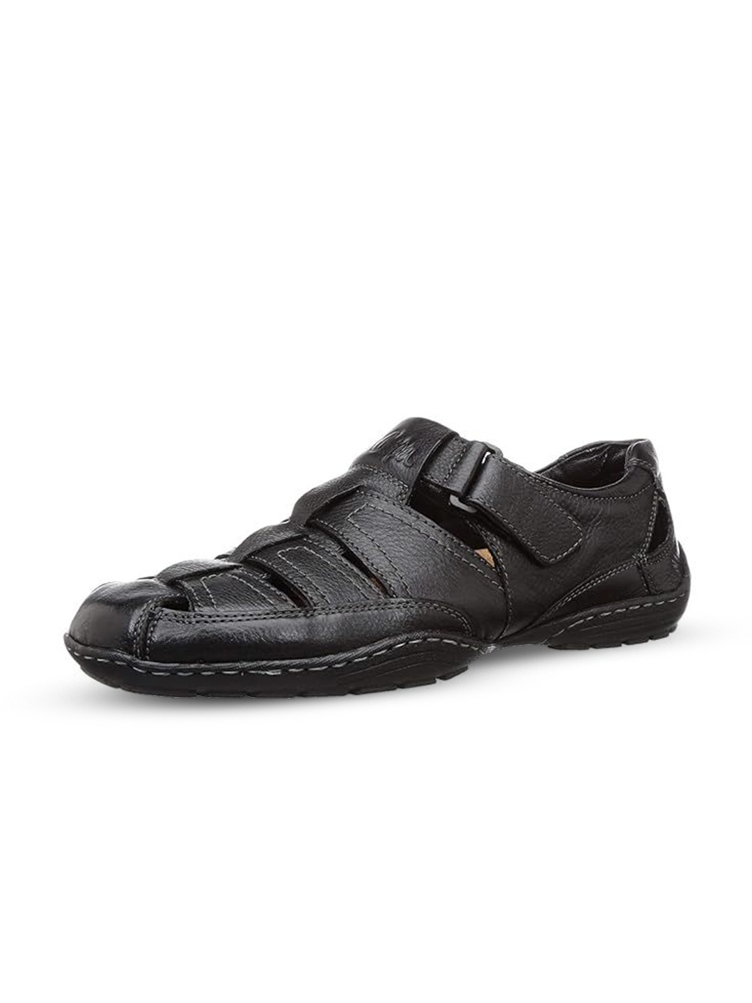 

Lee Cooper Men Leather Comfort Sandals, Black
