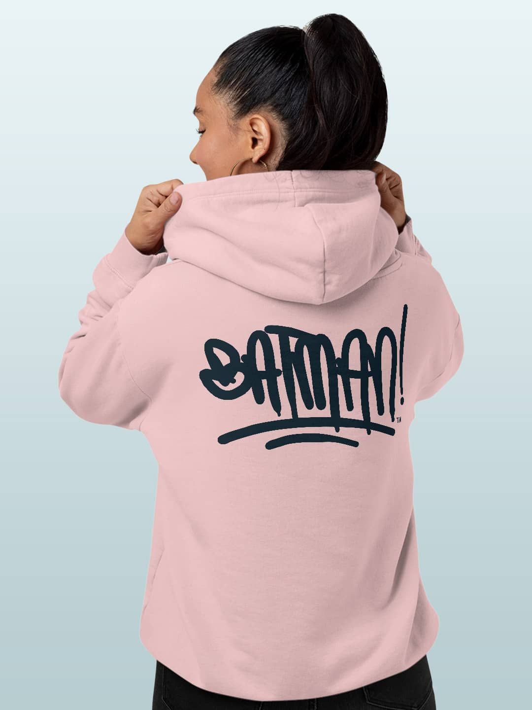 

macmerise Women Printed Hooded Sweatshirt, Pink
