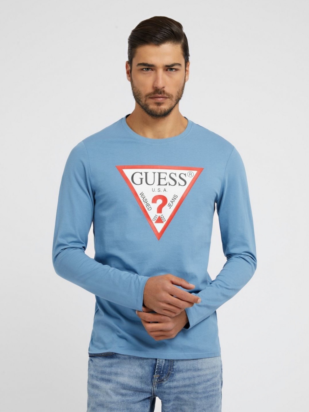 

GUESS Men Graphic Printed T-shirt, Blue