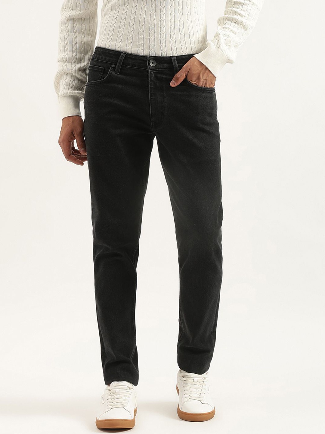 

United Colors of Benetton Men Tapered Fit Mid-Rise Jeans, Grey
