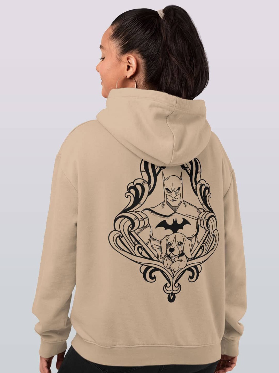 

macmerise Women Hooded Sweatshirt, Beige