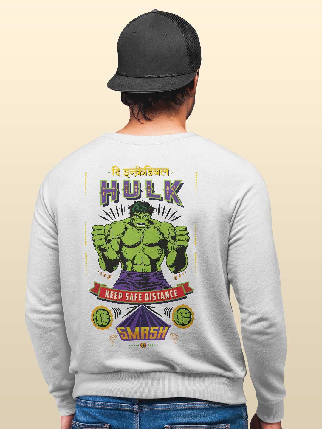 

macmerise Men Printed Sweatshirt, White