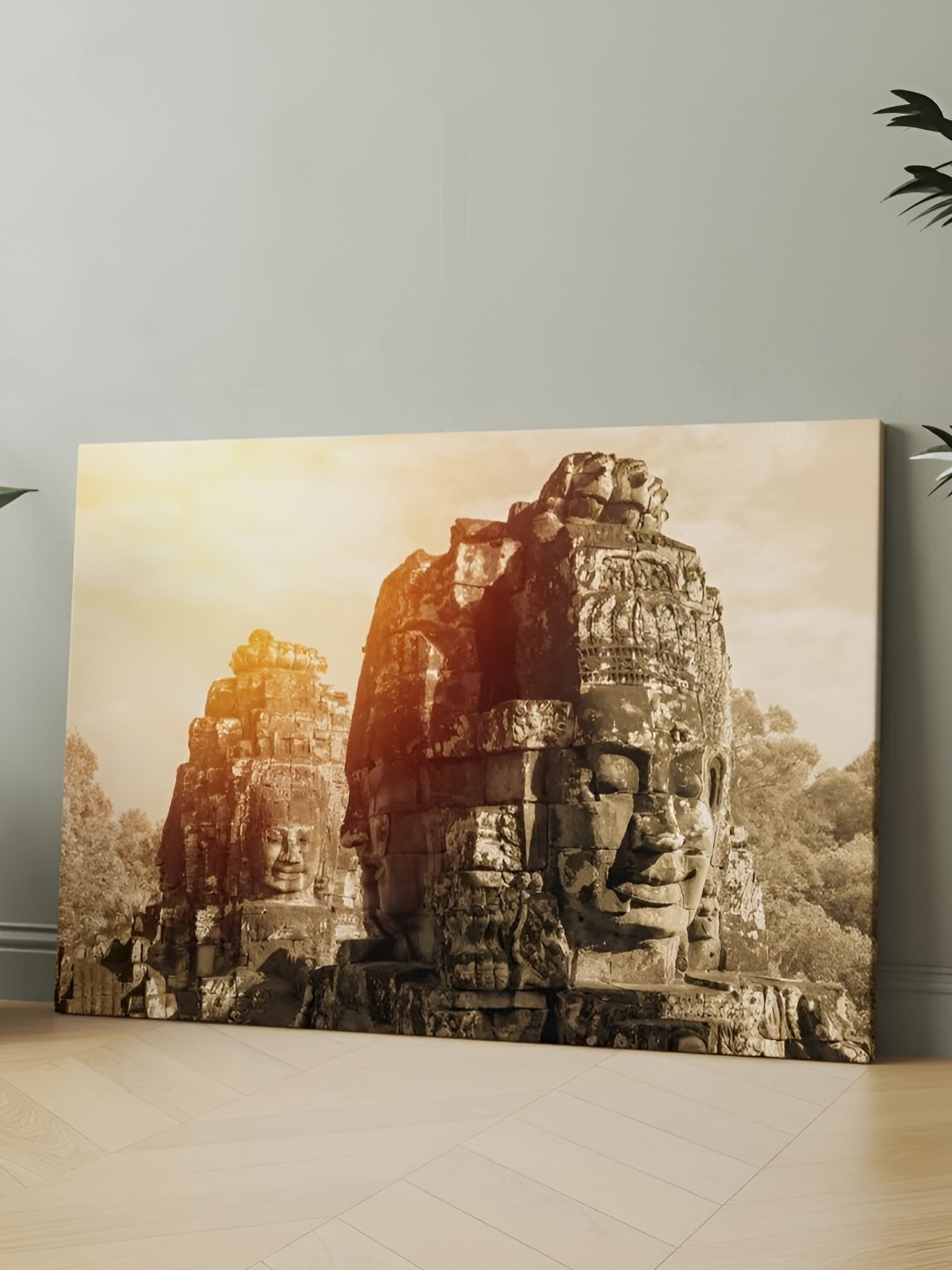

CLAWCRAFTS Black & Cream Religious Painting Canvas Wall Art